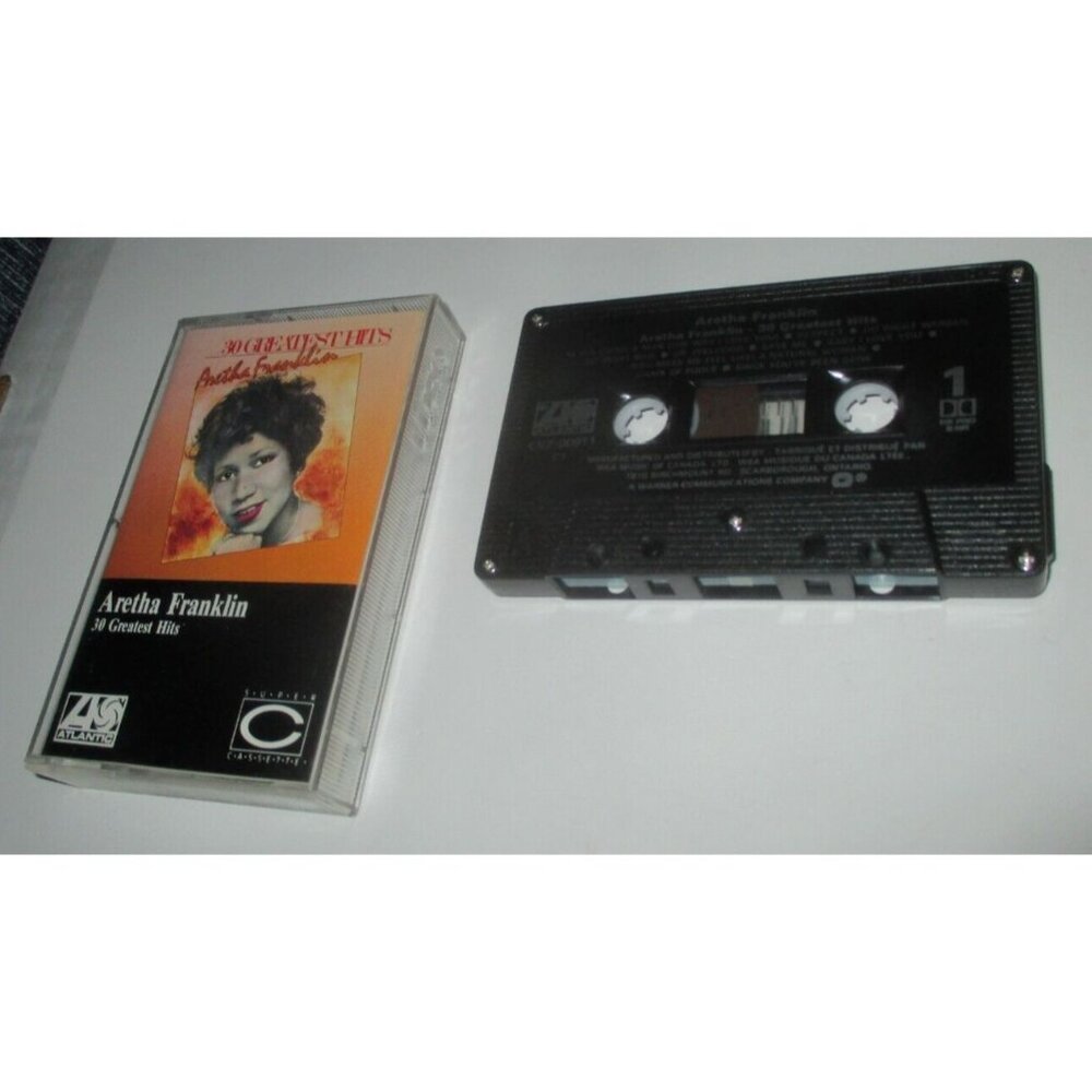 Aretha Franklin 30 Hits Greatest Hits on cassette one (Atlantic Records, 1985)